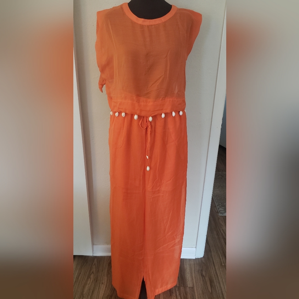 Violet Sky Two Piece Orange Pantset